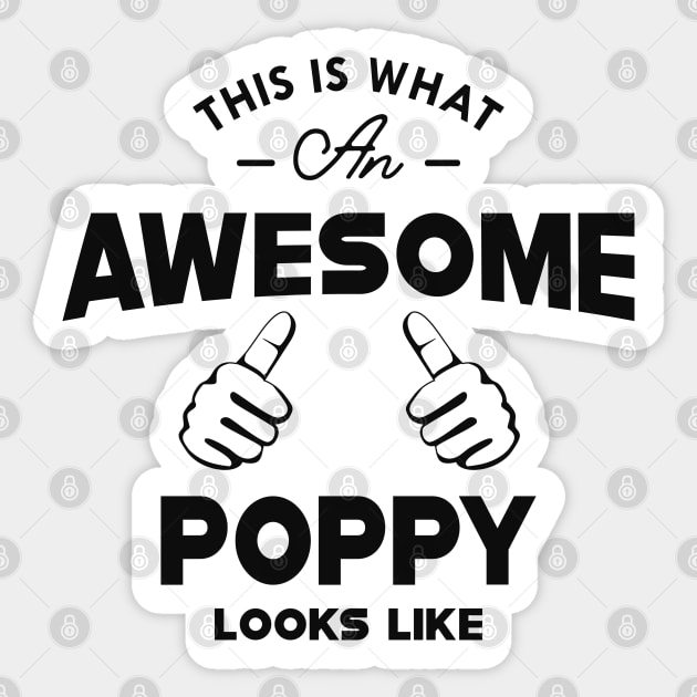 Poppy - This is what an awesome poppy looks like Sticker by KC Happy Shop